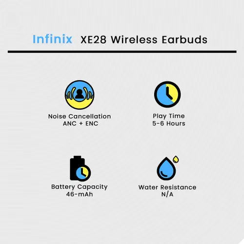 Infinix XE28 Wireless Earbuds Infinix XE28 Wireless Earbuds
